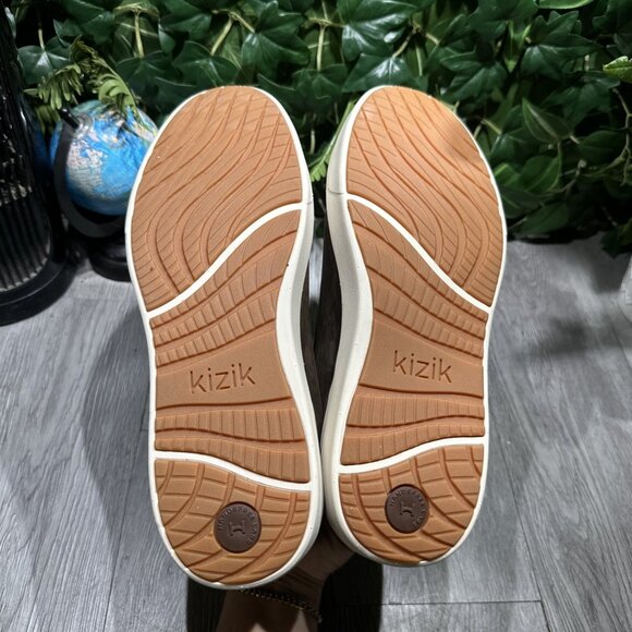 Kizik Women’s Vegas 2 – Hands-Free Sneakers Brown Oiled Leather Size 11 - Picture 7 of 9
